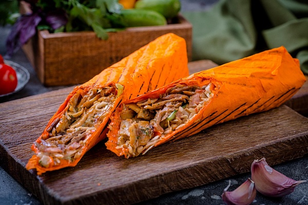 Шаурма курица+ягненок в сырном лаваше